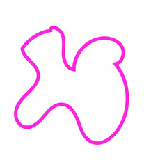 Pink Abstract Shape Squiggly Line