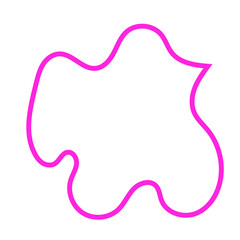 Pink Abstract Shape Squiggly Line