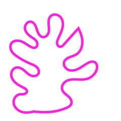 Pink Abstract Shape Squiggly Line