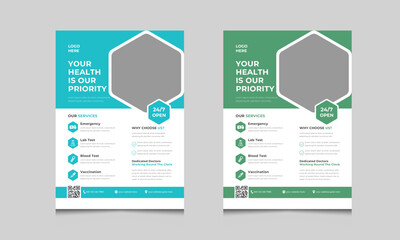 Medical healthcare flyer design templates