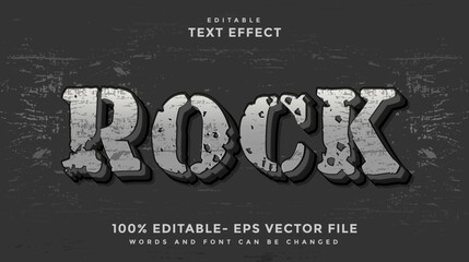 3d Rock Crack Editable Text Effect Design Template