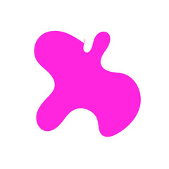 Pink Abstract Shape Squiggly Line