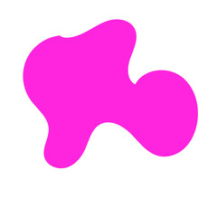 Pink Abstract Shape Squiggly Line