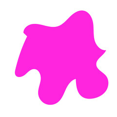 Pink Abstract Shape Squiggly Line