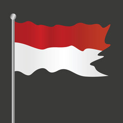 country flag of asia indonesia