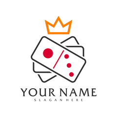 King Domino logo vector template, Creative Domino logo design concepts