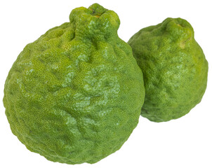Close-up shot of fresh Kaffir or bergamot.