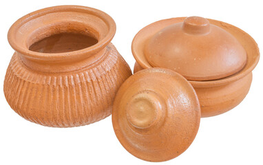 Handmade clay pot from earth.