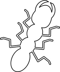 ant icon. sign design trendy style illustration on white background