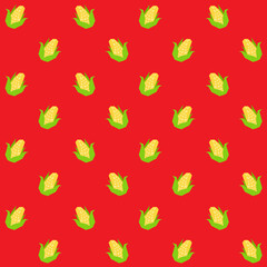 Geometric Corn Vector Seamless Pattern