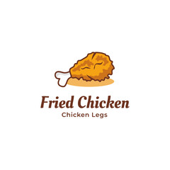 Chicken logo design. Fried chicken and Restaurant logo concept. Vector logo template. Fried chicken logo design vector illustration. 