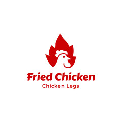 Chicken logo design. Fried chicken and Restaurant logo concept. Vector logo template. Fried chicken logo design vector illustration. 