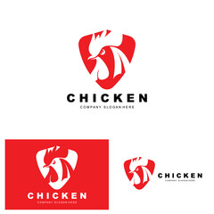 Chicken Logo, Farm Animal Vector, Design For Chicken Farm, Fried Chicken Restaurant, Cafe