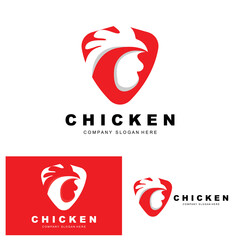 Chicken Logo, Farm Animal Vector, Design For Chicken Farm, Fried Chicken Restaurant, Cafe