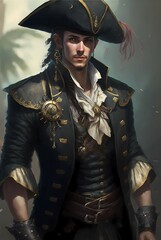 Fototapeta premium Handsome young pirate