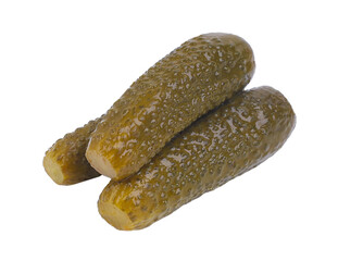 Pickled cucumbers, transparent background