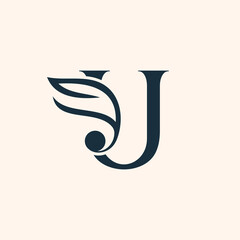 COSMETIC BEAUTY SPA MASSAGE WEDDING LOGO LETTER U