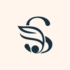 COSMETIC BEAUTY SPA MASSAGE WEDDING LOGO LETTER S