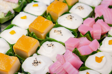 Variety of sweet Thai desserts