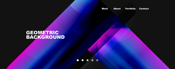 Fototapeta premium Abstract background - squares and lines composition created with lights and shadows. Technology or business digital template
