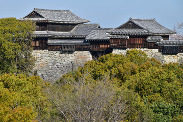 松山城の美しい風景