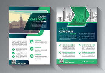 Business abstract vector template. Brochure design, cover modern layout, annual report, poster, flyer in A4 with colorful triangles, geometric shapes for tech, science, market with light background