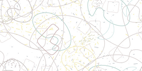 Chaotic Simple Seamless Pattern Textile One Line