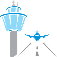 Airplane landing at airport