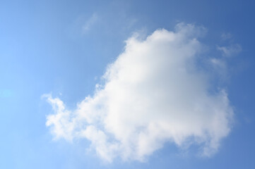 white cloud on blue sky, natural background