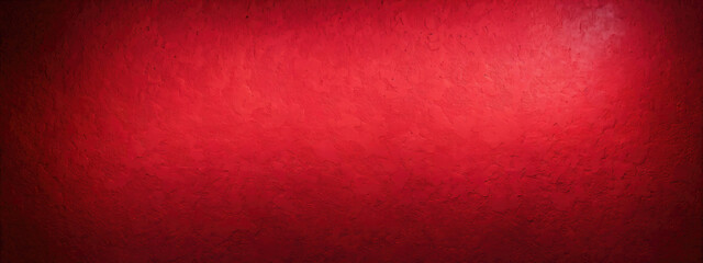 Fototapeta premium Red pigmented wall. Red widescreen background with space for text, logo or product presentation. Generative AI