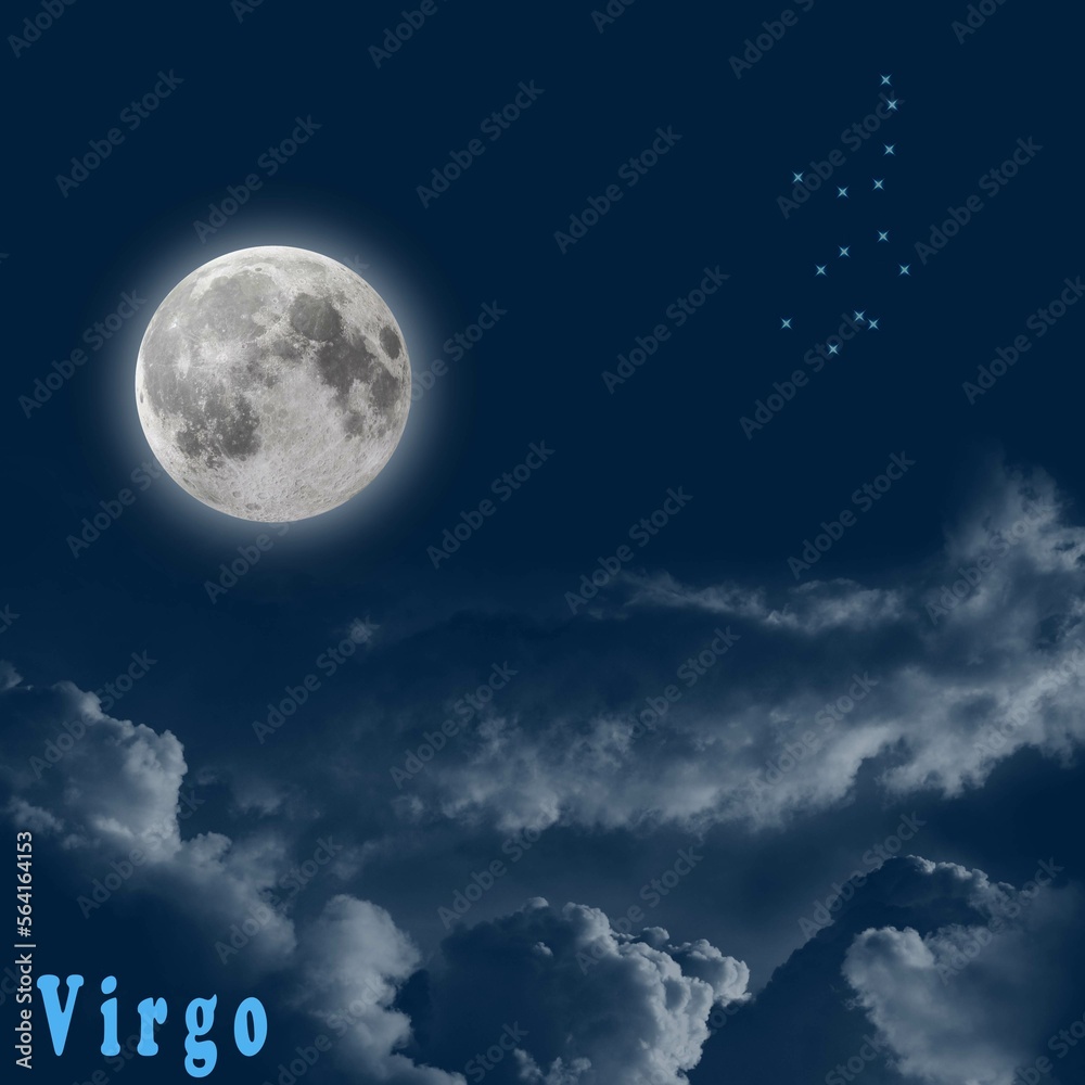 Canvas Prints full moon in virgo