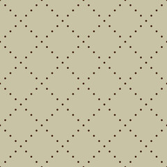 Square with polka on beige seamless pattern