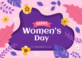 International Women's Day on March 8 Illustration to Celebrate the Achievements of Women in Flat Cartoon Hand Drawn Landing Page Templates