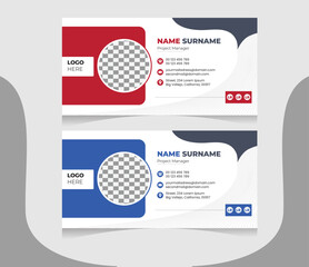 minimal style E-mail footer Template Design or E -mail signature template Design, layout Design, corporate e- mail signature Design . best Style template Design, social Media cover Design