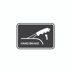 symbol of handbrake, car handbrake, vector art.