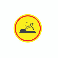 symbol of handbrake, car handbrake, vector art.
