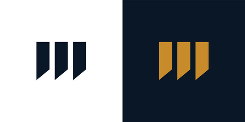 Simple and strong letter M initials logo design