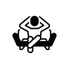 Black solid icon for relief