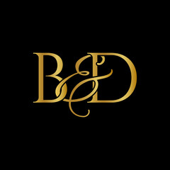 B and D , BD logo initial vector mark , BD luxury logo