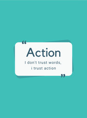 Action Motivational quote print poster