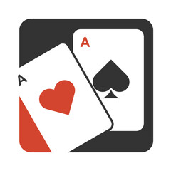 Playing card games icon logo design