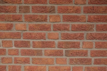Fototapeta premium Texture of red brick wall as background