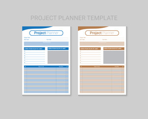 Project planner template Design