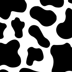 Animal seamless pattern. Cow Hide, Holstein cattle texture. Mammals Fur. Print skin. Predator Camouflage. Printable Background. 