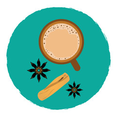 Masala Chai icon meaning spicy tea