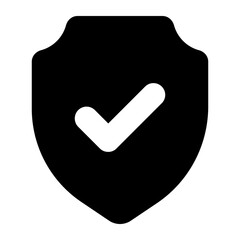 Security shield vector icon design in solid style, trendy design