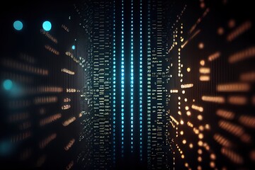 Obraz premium Abstract digital background. Programming / coding / big data concept. Generative art