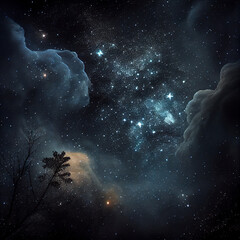 Fototapeta na wymiar Space galaxy background with stars