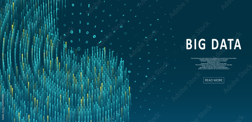 Wall mural abstract big data visualization