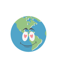 earth globe head emoticon face expression
